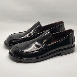 Lanvin Spinto polished leather loafers size 42/us size 9